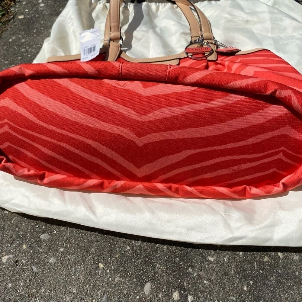 Coach Devin Zebra Devon Stripe Shoulder Bag NWT Animal Print - Picture 15 of 15